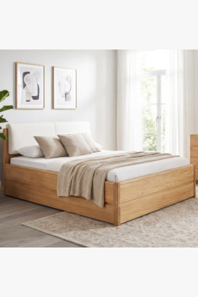 Posteľ 160 cm s úložným priestorom manželská, Helsinki Olej